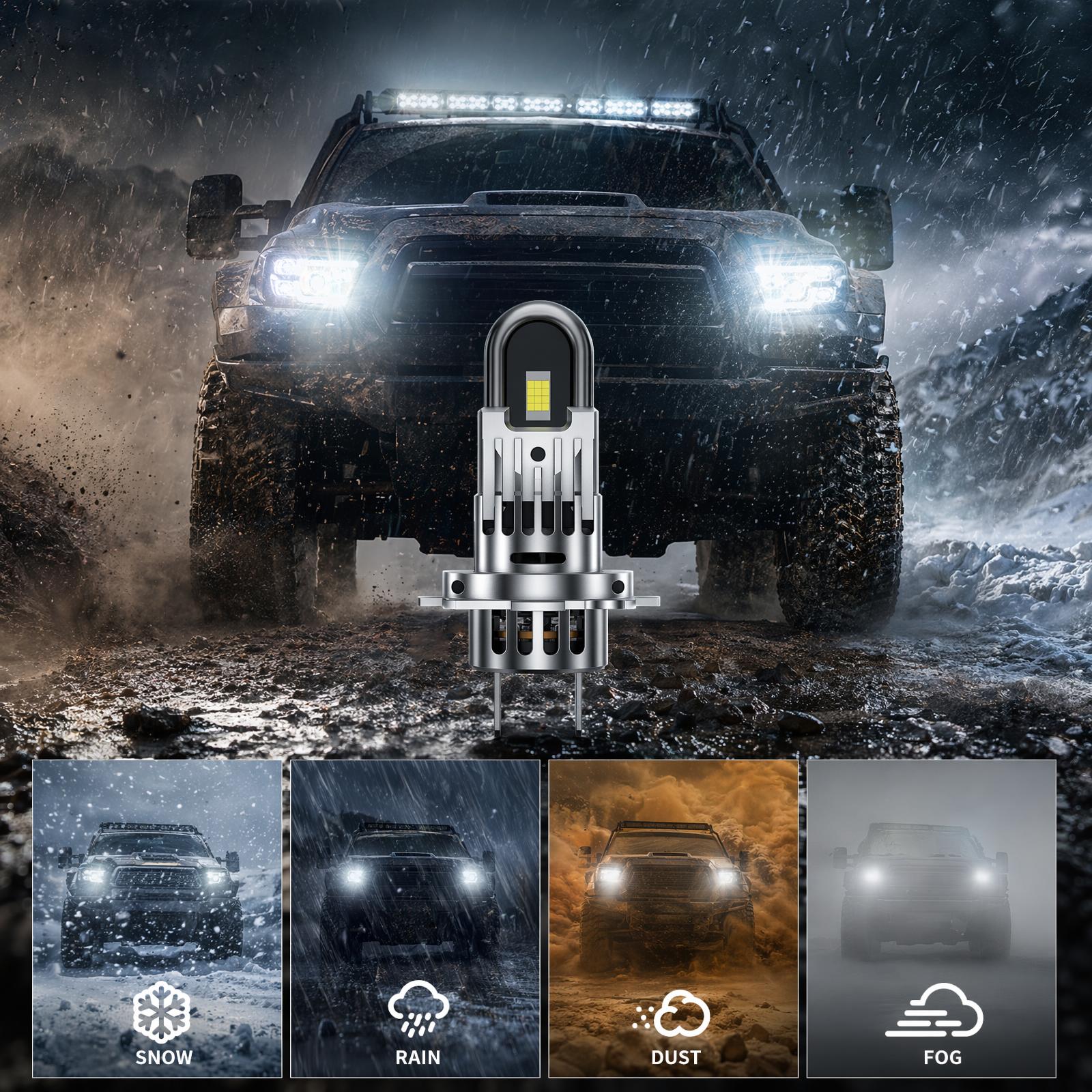 Aozoom Z-100 Pro Series H7 LED Bulbs, Brightness 8000LM 70W thumbnail 2
