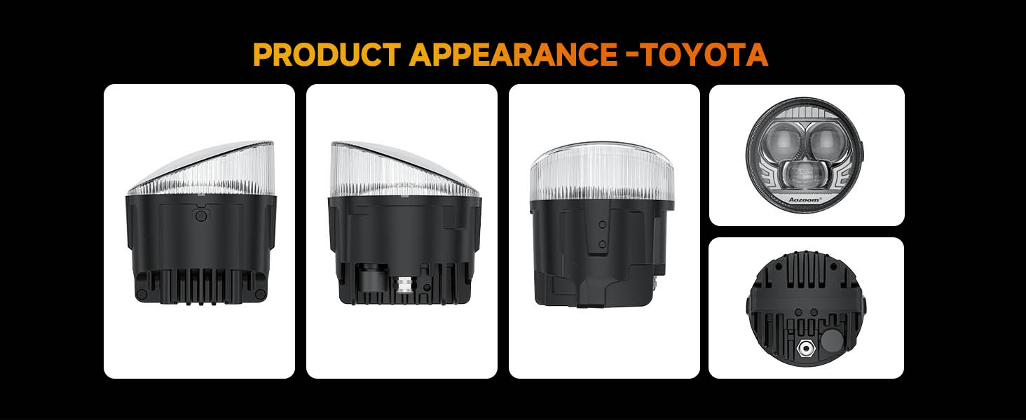 Aozoom F35 Series 3.5-inch Toyota Fog Lights, Bi-Beam, White Light 6000K detail 10