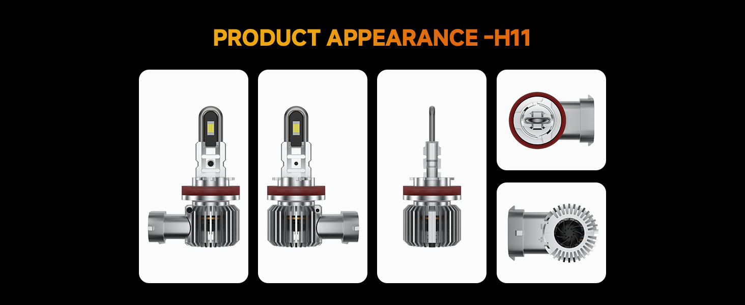 Aozoom Z-100 Pro Series H11 LED Bulbs, Brightness 8000LM 70W detail 6