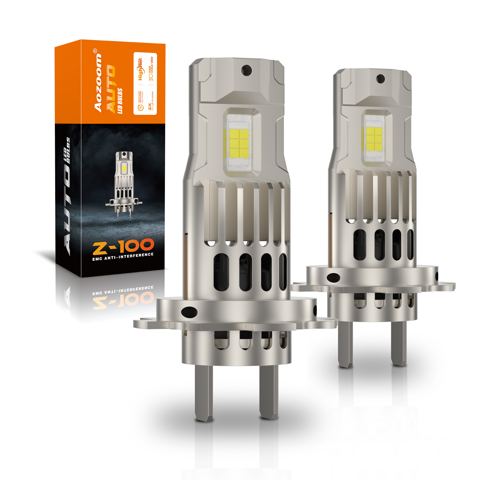 Aozoom Z-100 Series H7 LED Bulbs, Brightness 7000LM 70W image 1